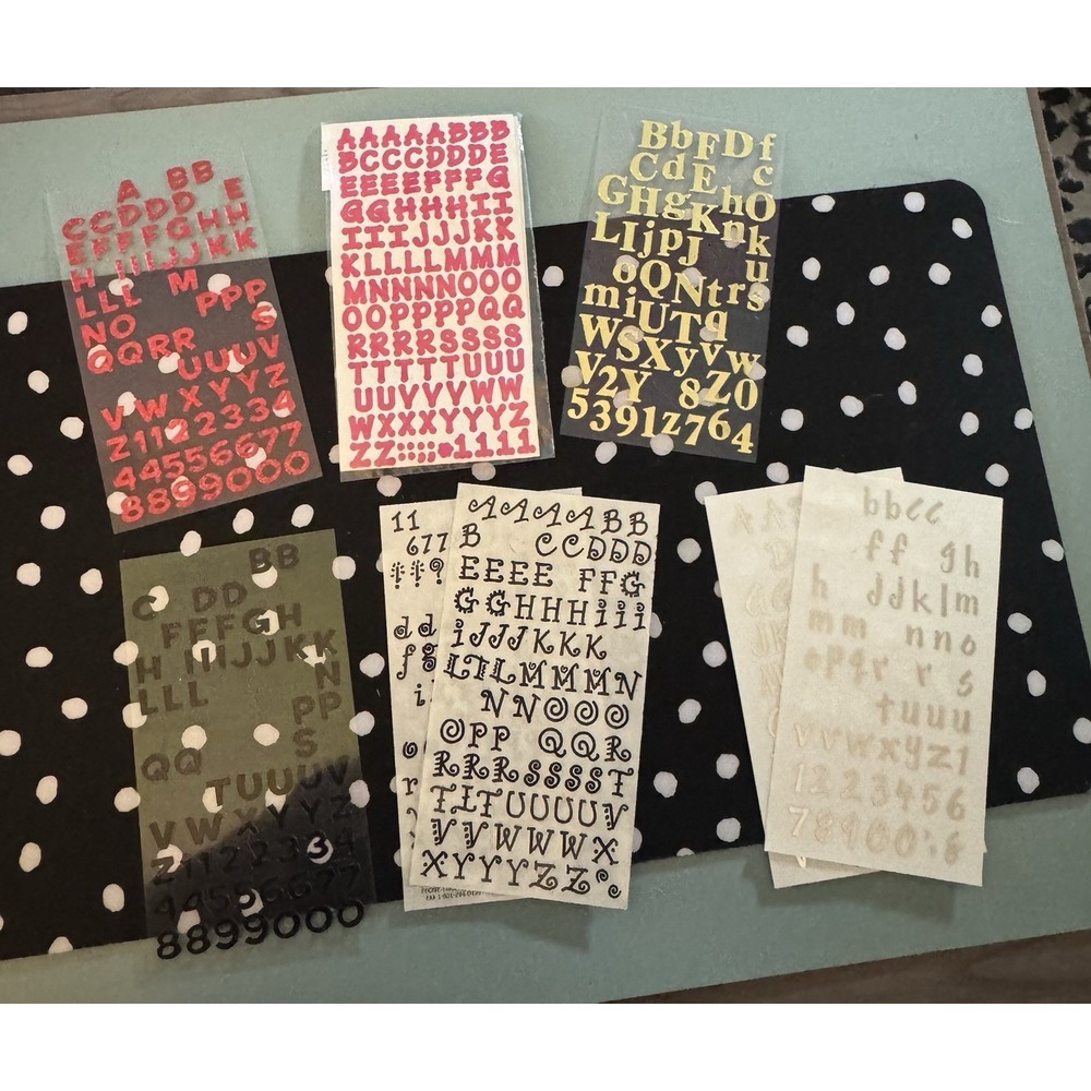 Scrapbooking Journaling Craft Letters Numbers Stickers Quotes Lot Over 50 Sheets - Picture 5 of 14